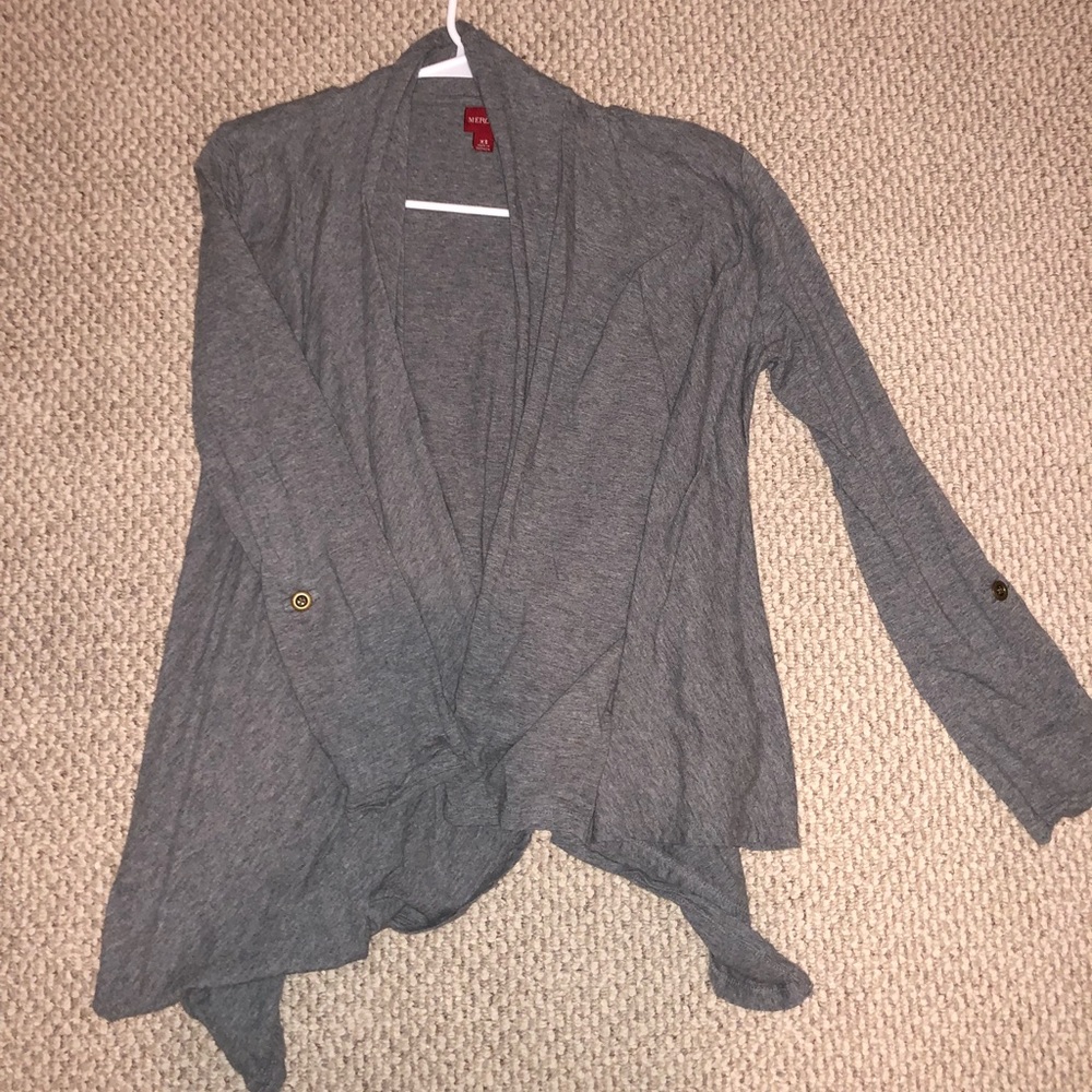 A grey sweater